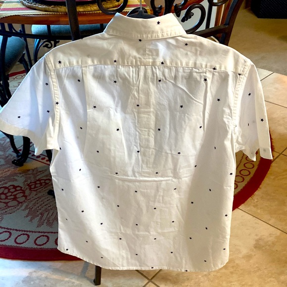 Daniel Cremieux Classics Mens Sz Small White Blue Stars Shirt - Picture 11 of 16